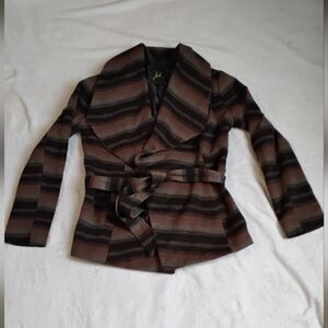 Jack by BB Dakota Brown Striped Blazer